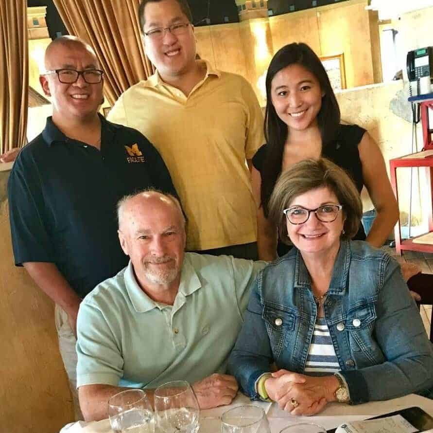 Breeda and Jim with their three children.